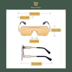 🕶️Retro Steampunk Sunglasses :  Bold Style with HD UV400 Protection✨
