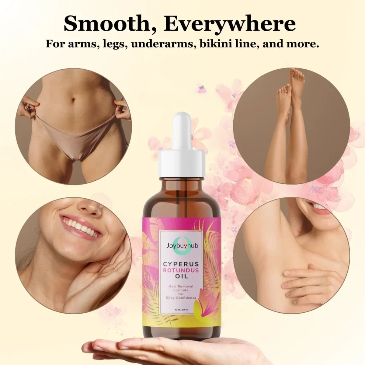 Caramela Beauty Cyperus Rotundus Oil for Natural Hair Reduction - 60ml/2oz