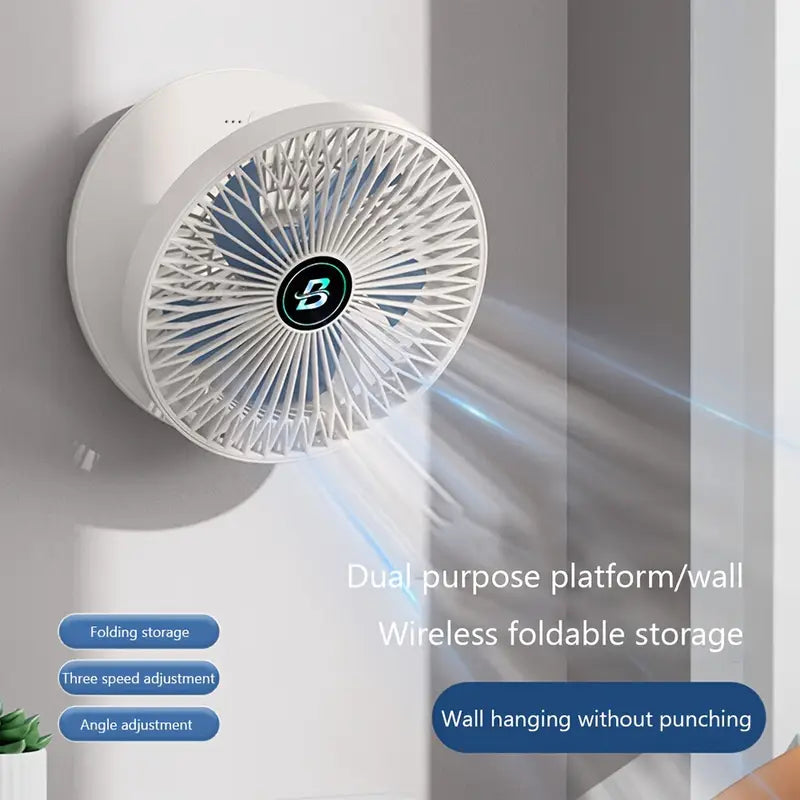 Portable Foldable Fan with Rechargeable Battery