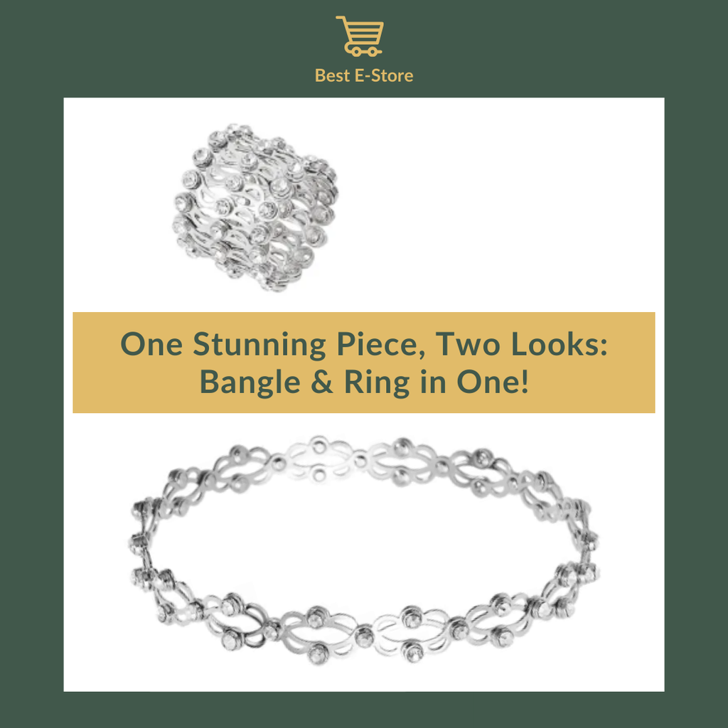 🎁 The Perfect Gift: Convertible Bangle Ring with Sparkling CZ Glamour 💎