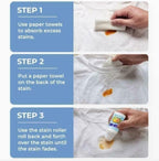 Stain Remover for Clothes Roller-Ball Cleaner White Cotton Clothes Stain Remover Roll Bead Design Instant Stain Remover for Cotton, Linen, Polyester,Blended Fabric, Denim, Down Jacket etc.