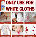 Stain Remover for Clothes Roller-Ball Cleaner White Cotton Clothes Stain Remover Roll Bead Design Instant Stain Remover for Cotton, Linen, Polyester,Blended Fabric, Denim, Down Jacket etc.