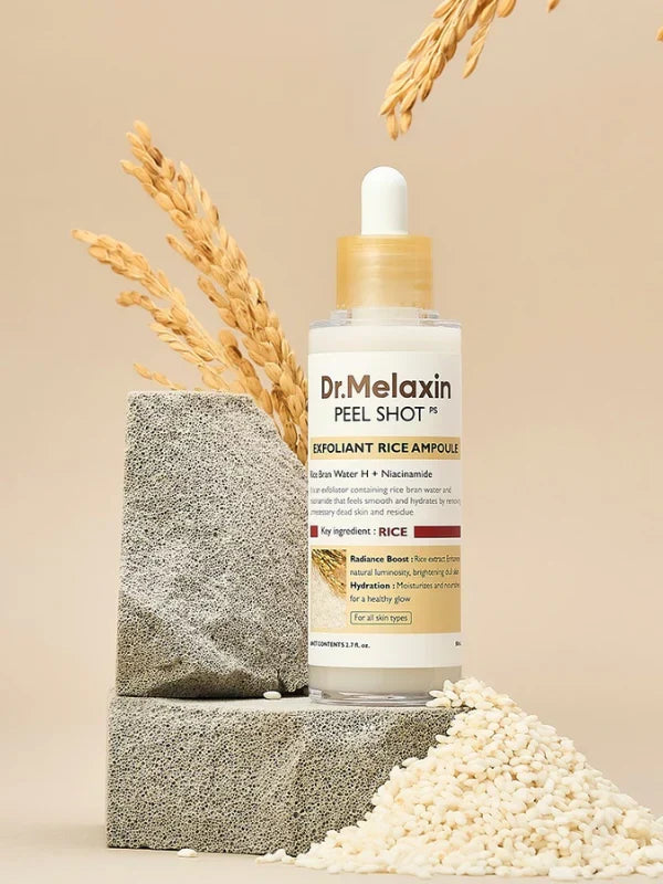 Dr.Melaxin - Peel Shot Glow Rice Ampoule Duo (Black + White)