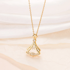 24K Gold Plated Fan Necklace
