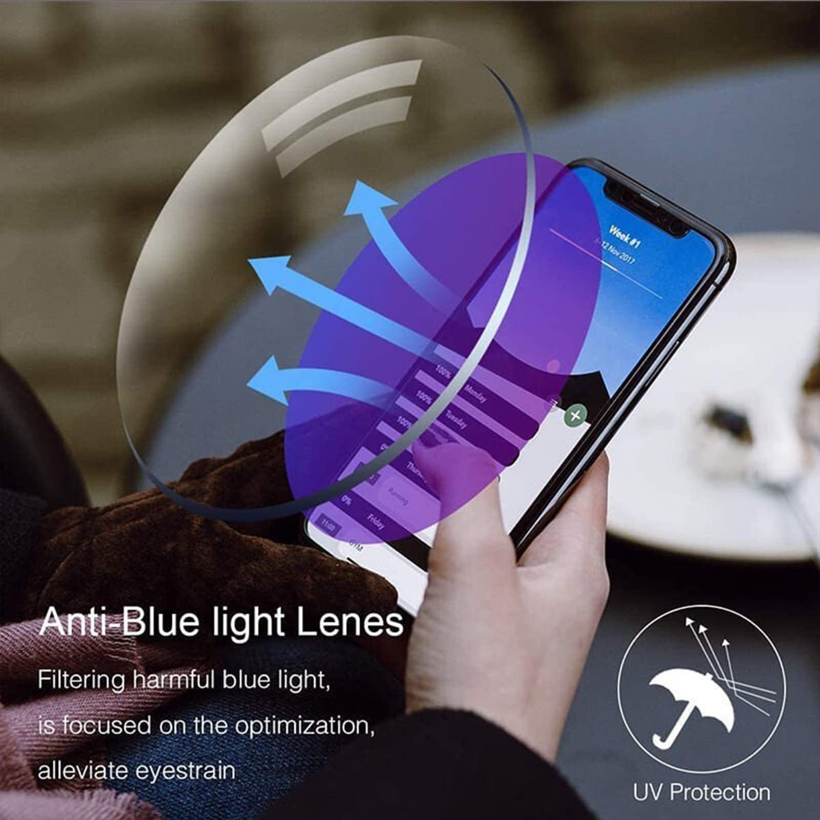 Rimless Anti Blue Ray Reading Glasses Men Women