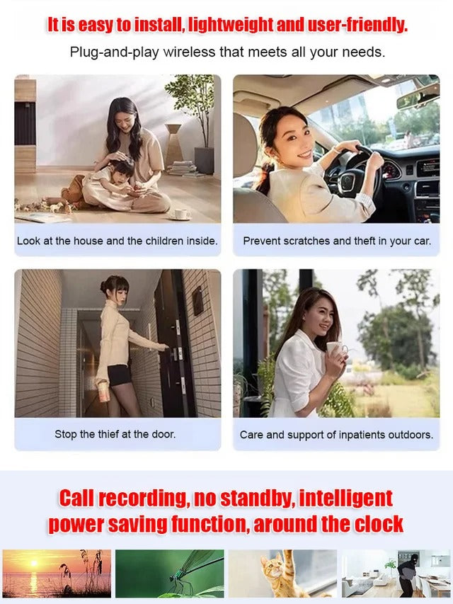 360° Panoramic Wireless Home Security Camera – Full HD Remote Monitoring via Smartphone