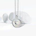 Moon Represents My Heart Hidden Word Projection Necklace