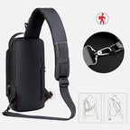New Carbon Fiber Streamline Anti-Theft Sling Bag